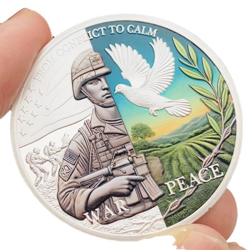 Война и мир, Древо жизни, Позолоченные цветные commemorative медали, Креативные подарки, Монеты, Памятные монеты