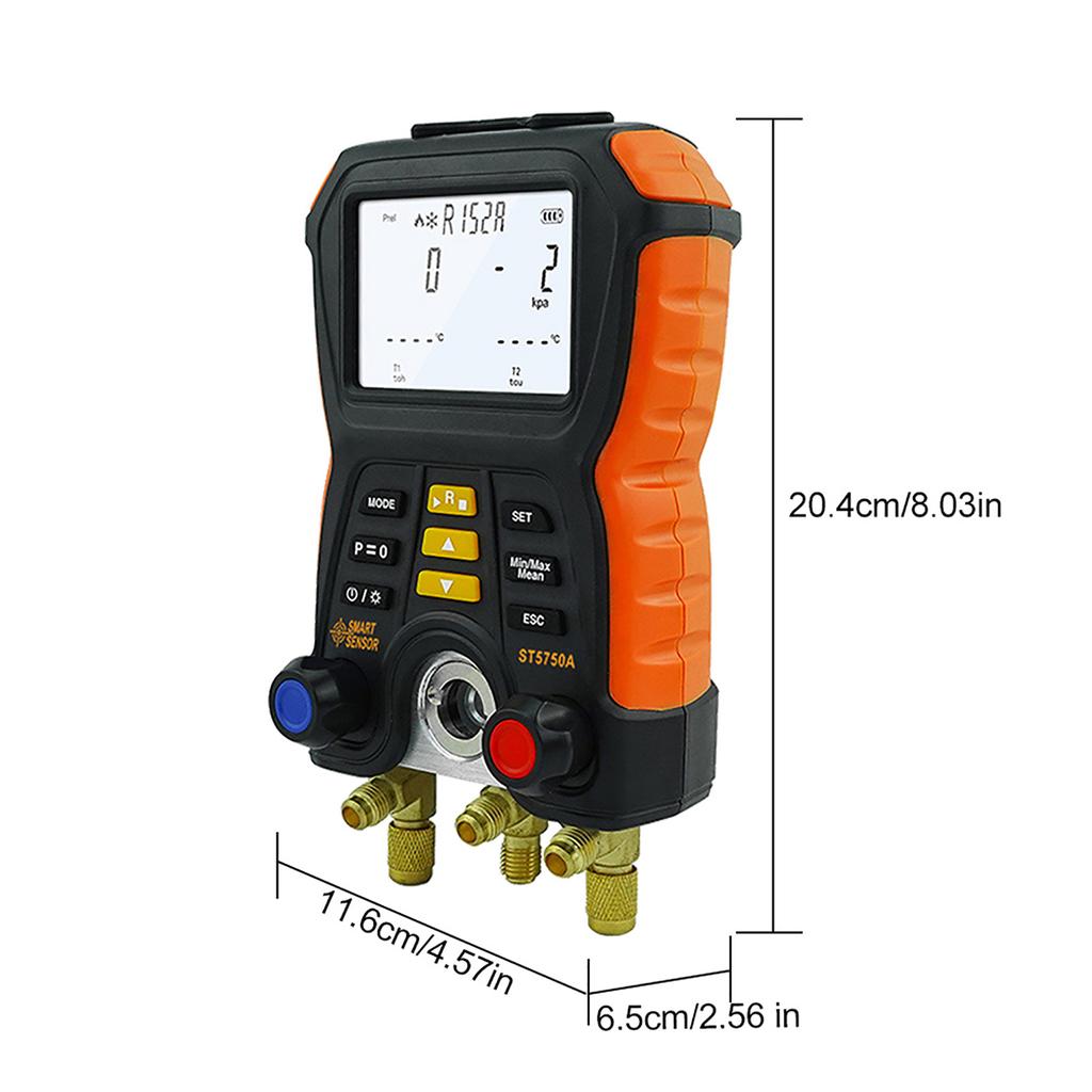 SMART SENSOR ST5750A Электронный манометр холодильной системы Цифровой манометр давления в коллекторе