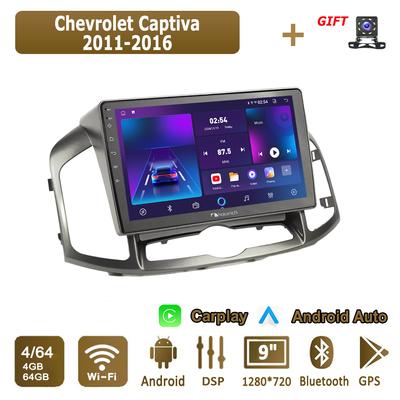Android Carplay автомобильное радио для Chevrolet Captiva 2011-2016 мультимедийный проигрыватель головное устройство стерео GPS навигация BT WIFI 4+64 ГБ