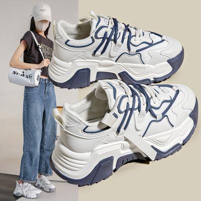 Женские туфли Daddy Shoes, универсальные, маленькие белые туфли на осень, студенческие туфли, повседневные туфли на толстой подошве Tide