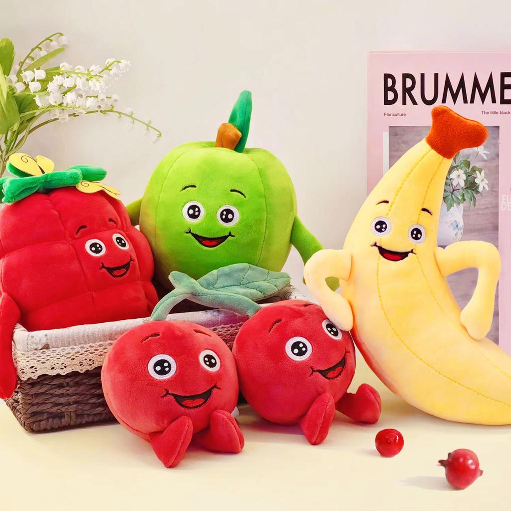 Супермягкие плюшевые игрушки-имитаторы фруктов, плюшевая подушка в виде яблока, банана, украшения для дома, куклы-краны, праздничные подарки