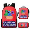 Мультяшный школьный рюкзак Rainbow Friends для 3-го и 4-го классов начальной школы, легкий, с функцией снижения нагрузки, рюкзак Rainbow Friends