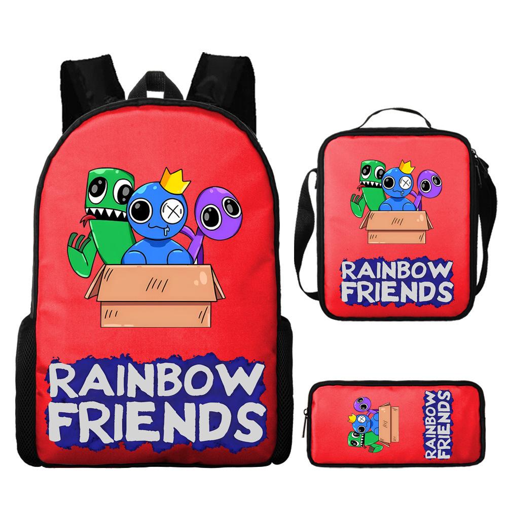 Мультяшный школьный рюкзак Rainbow Friends для 3-го и 4-го классов начальной школы, легкий, с функцией снижения нагрузки, рюкзак Rainbow Friends