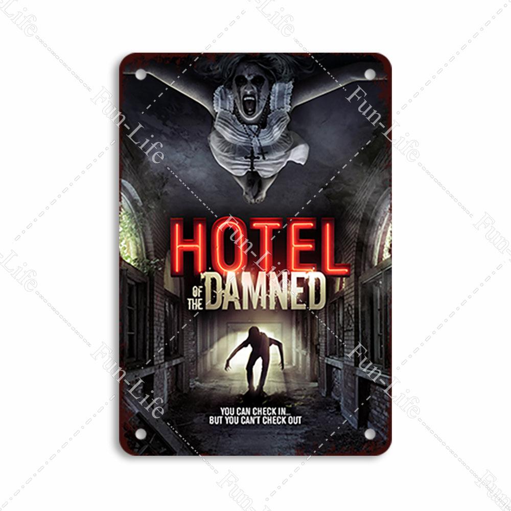 Наклейки на стену из металла с винтажными фильмами ужасов для паба, бара, клуба, дома, настенная табличка в стиле ретро 20x30 см
