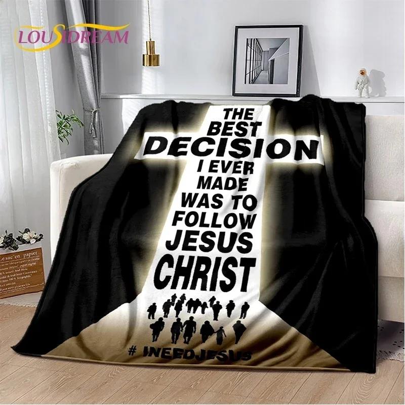 3D Молитва Святая Библия Крест Иисус Мягкое фланелевое одеяло для кровати спальни дивана пикника, плед для покрывала отдыха на свежем воздухе сон подарок