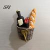 3D Simulated Food Magnet Refrigerator Resin Fruit Bread Fridge Ornament Home Kitchen Office Whiteboard Locker Magnetic Decoration