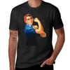 Футболка в ретро-стиле «Рози Клепальщица» летняя одежда корейская мода смешные футболки для мужчин
