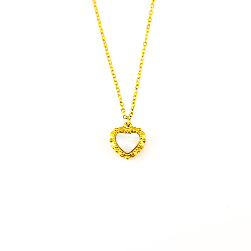 Французское ожерелье из 18-каратного золота Mother Shell Love, ретро-легкие роскошные изысканные украшения, цепочка на ключицу