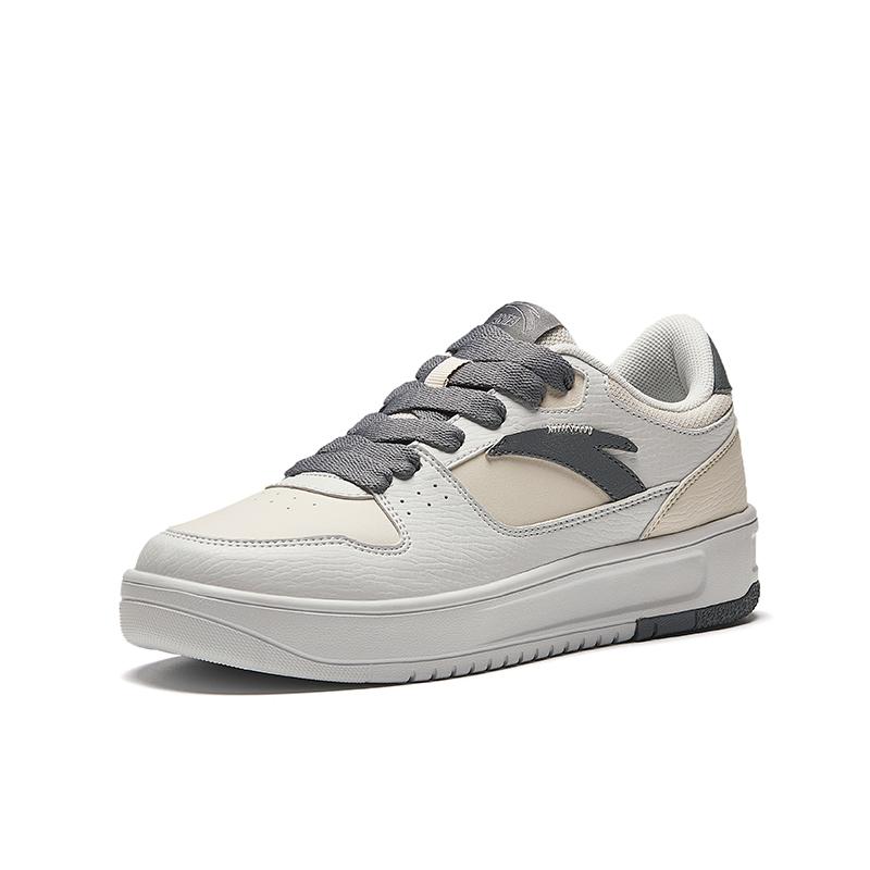 Anta Удобные универсальные нескользящие износостойкие низкие кроссовки для скейтбординга женские светло-серые 922438010-4