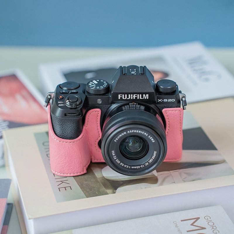 PU Leather Camera Case Fujifilm X-T5 X-T4 X-T30 II X-T20 X-S10 X-S20 X100VI Compact DSLR Protective Sleeve Bag