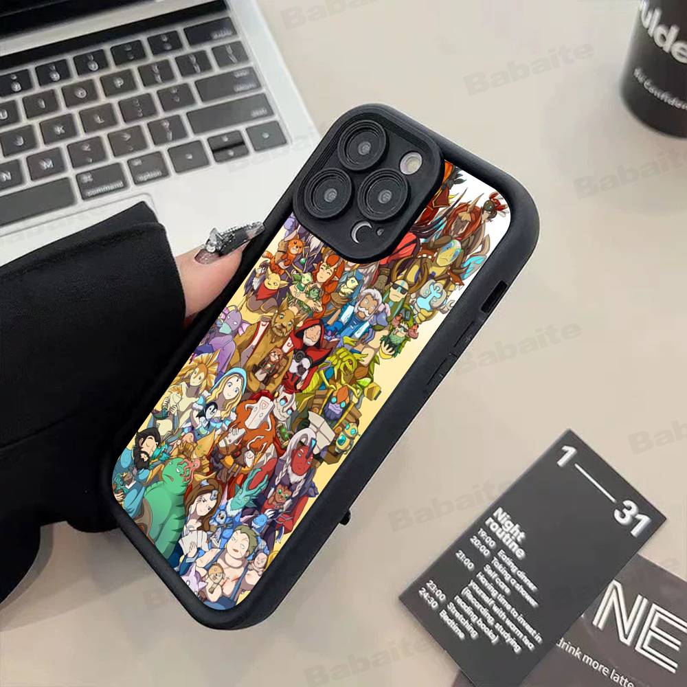 Игра D-Dota 2 Для IPhone 17 Pro Max 16 15 14 13 12 11 Plus Черный Мягкий Чехол для Телефона