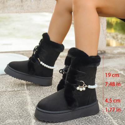 Зимние новые Qiyan ретро меховые интегрированные теплые сноубутсы женские на толстой подошве бархатные утолщенные нескользящие хлопковые туфли