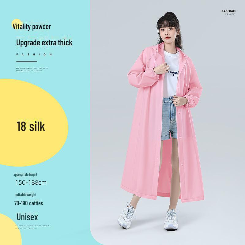 Прозрачный ЕВА цельный дождевик для взрослых и детей - Легкий, Портативный и Модный