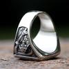 Vintage Mens 316L Stainless Steel Rings for Men Death Sickle Domineering Skull Ring Men's Hip-hop Punk Party Jewelry Gift