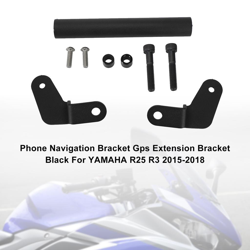 Кронштейн для навигатора телефона Кронштейн-удлинитель GPS Черный Для Yamaha R25 R3 2015-2018