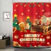 GAEGingerbread House Christmas Candy Modern Simple Shower Curtain Bathroom Decorative Polyster Shower Curtain With Hook