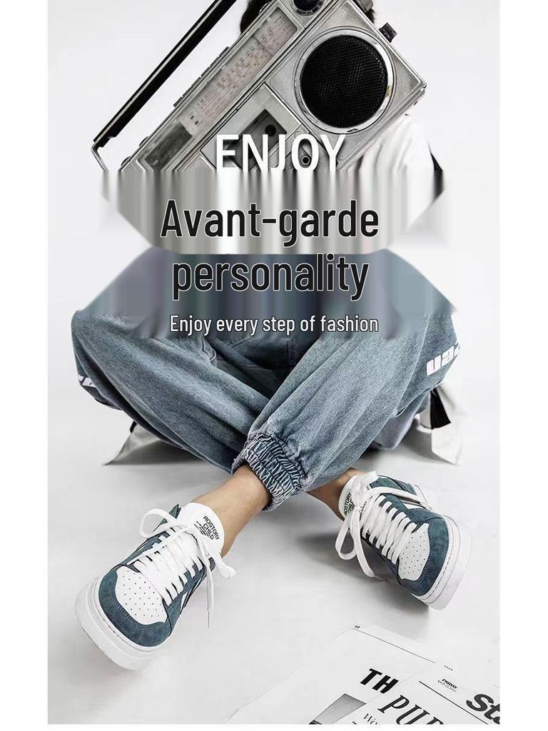 2024 Универсальные мужские черно-белые кеды на мягкой подошве - Дышащие, в трендовом корейском стиле для повседневной носки, Горячо продаваемые среди студентов.