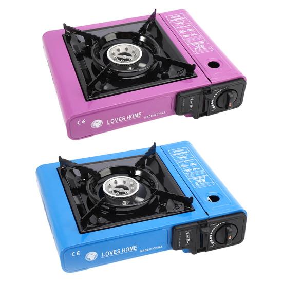 Уличная походная плита с автоматическим отскоком газового клапана, горелка, портативная бутановая печь из нержавеющей стали для кемпинга, барбекю, пикников, пешего туризма, дома, на открытом воздухе