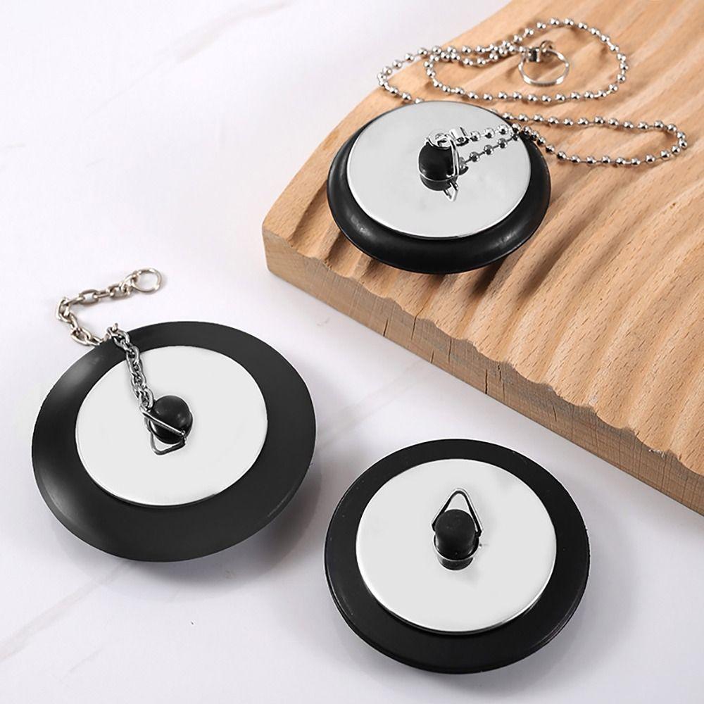 1Pcs Rubber Bath Tub Drain With Chain Bathtub Plug New Tub Stopper  Bathtub Accessories