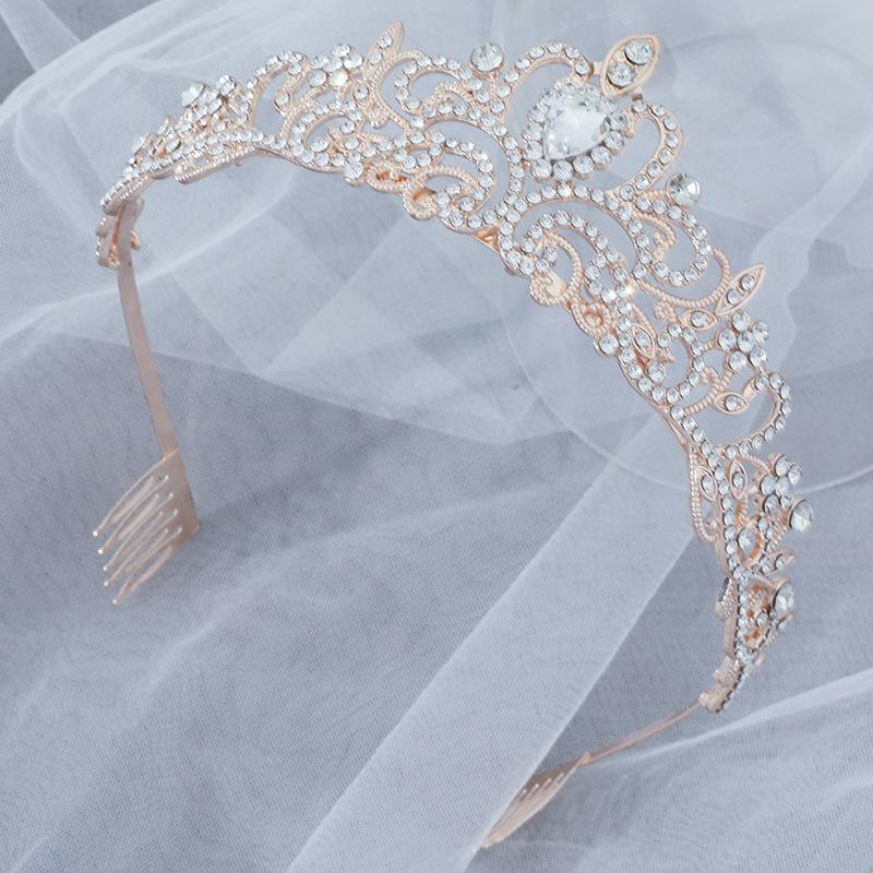 Кристалл Бриллиантовый Свадебный Диск Невесты Корона Для Волос, Головной Убор На День Рождения, Аксессуары Для Волос, Выпускной Корона Автомобильное Шоу Выступление Головной Убор