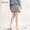 Ditto Plaid Woolen High-Waisted Casual Half Skirt