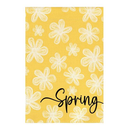 Spring Summer Floral Garden Flag 12x18 Inch Vertical Double Sided Colorful Flowers Welcome Yard Decor Farmhouse Outdoor Burlap Flag