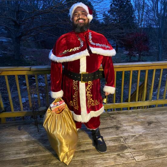 Костюм Санта-Клауса Бархатный Взрослый Костюм Традиционный Красный Бархатный Ансамбль Санты Полные Аксессуары Одежда для Выступлений