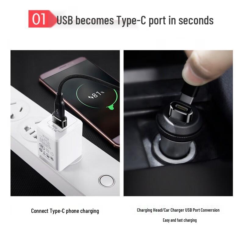 Fast Charging USB to Type-C Adapter for iPhone