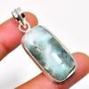 Республиканский Ларимар, драгоценный камень 925, посеребренная подвеска ручной работы, 1,70 дюйма