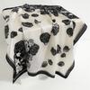 Printed Simulation Silk Flower Fashion Small Square Scarf Women's Spring and Summer Thin Sunscreen Decoration Ins Silk Scarf Scarf Scarf