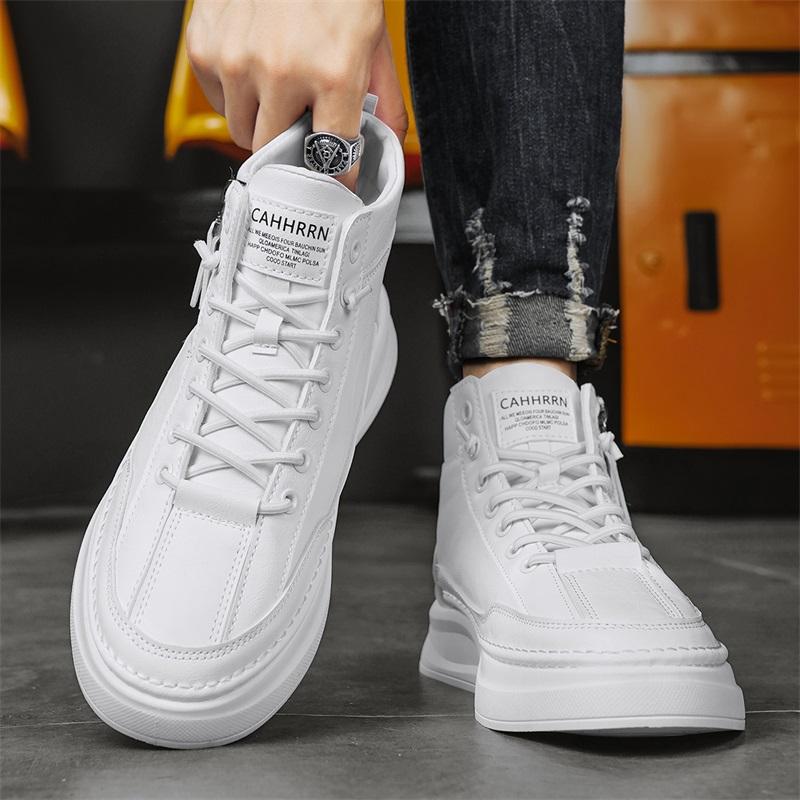 New Fashion Autumn And Winter Men's High Top Martin Boots Students Male Boys Trending Soft Sole Work Shoes Labor Protection Martin Sneakers