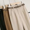 Повседневные брюки с высокой талией, женские брюки с девятью точками, осень и весна для женщин