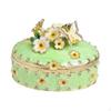 Cherry Blossom Enamel Trinket Box Jewelry Alloy Holder Storage Keepsake