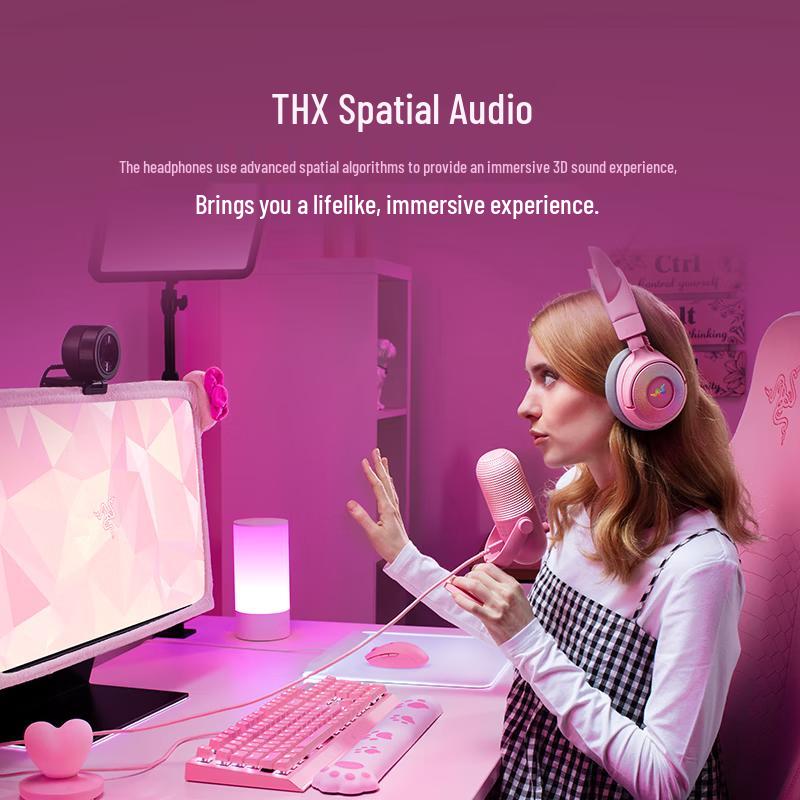 Razer Kraken Kitty V3 Pro Tri-Mode RGB Gaming Headset
