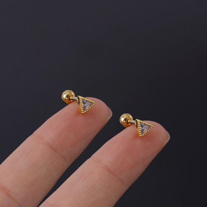 Нержавеющая сталь 316L, пирсинг, губная серьга с цирконием, серьги-гвоздики для козелка, губы, змеиного глаза, крест, спираль, раковина, хрящ, украшения для тела