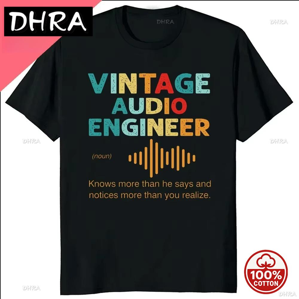 Timeless VU Meter Sound Engineer Analog Electronic ONeck T Shirt Unisex Audio Engineer Recording Studio Funny Tshits Unisex Clothes