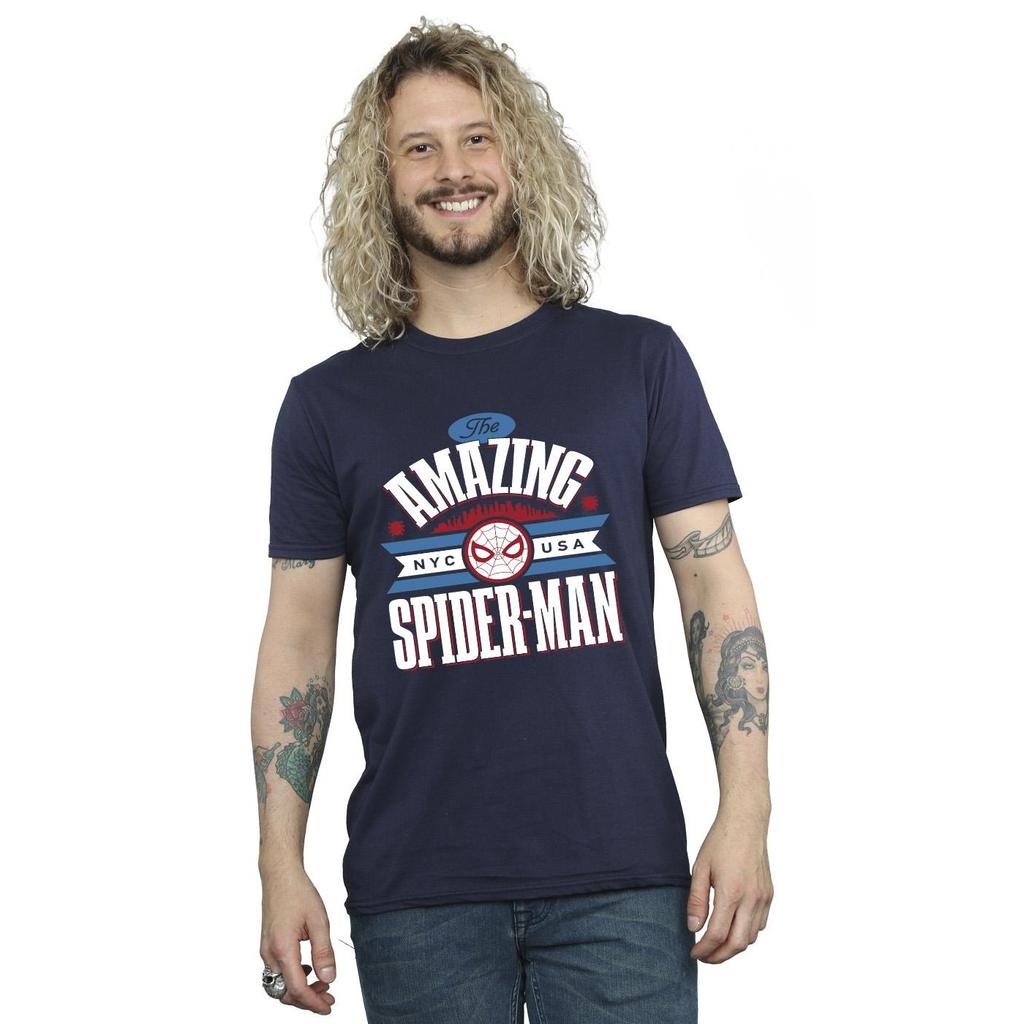 Marvel Mens Spider-Man NYC Amazing T-Shirt