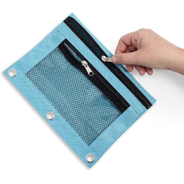 Blue Summit Supplies Pencil Pouches, Bulk Pencil Pouch 12 Pack in Assorted Colors for Storing School Supplies, Writing Utensils, and more, Cloth