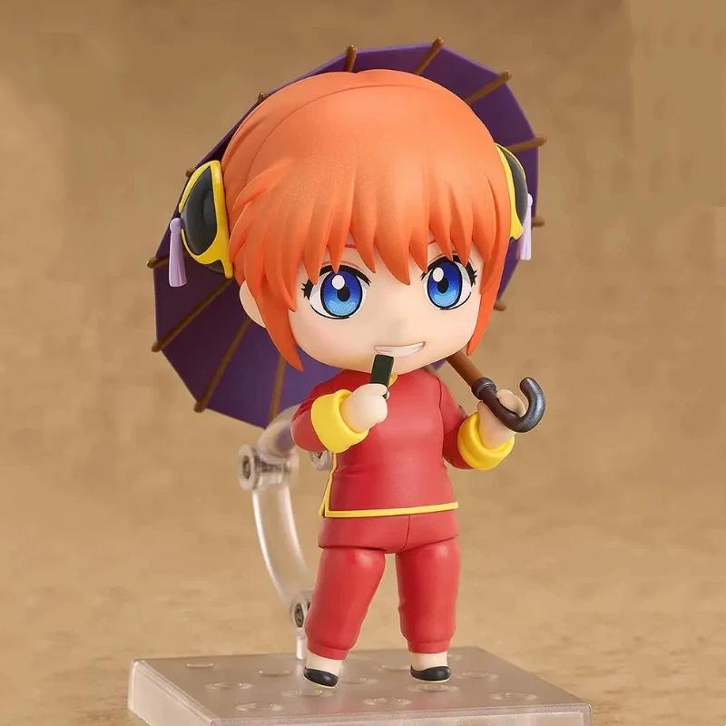 В наличии Nendoroid 2462 Кагура Q-версия Подвижная Сменное лицо Фигурка Действия Модель Настольное украшение Коллекционные игрушки Подарок