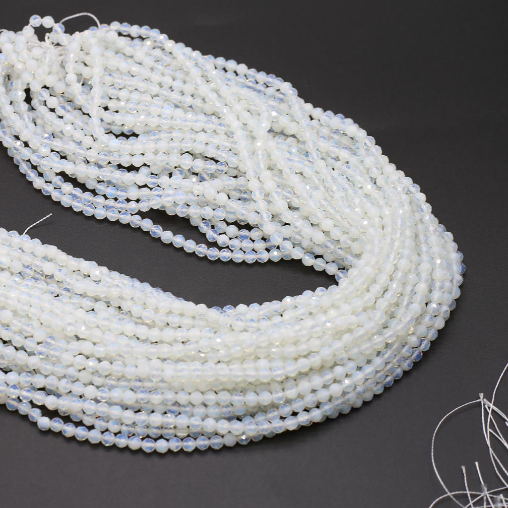 Бусины из натурального камня опал круглые граненые бусины подвески для изготовления ювелирных изделий DIY ожерелье браслет серьги аксессуар