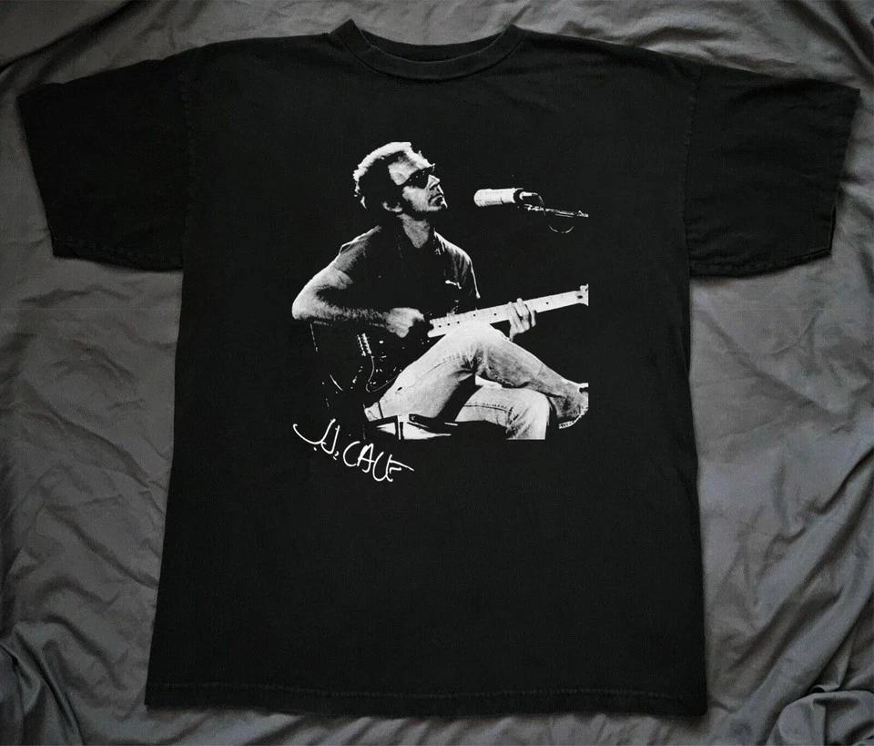 JJ Cale Play Guitar Signature Unisex Black TShirt