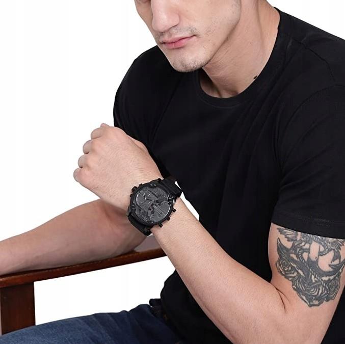 Diesel DZ7396 men's watch Black strap Black dial 57mm + box