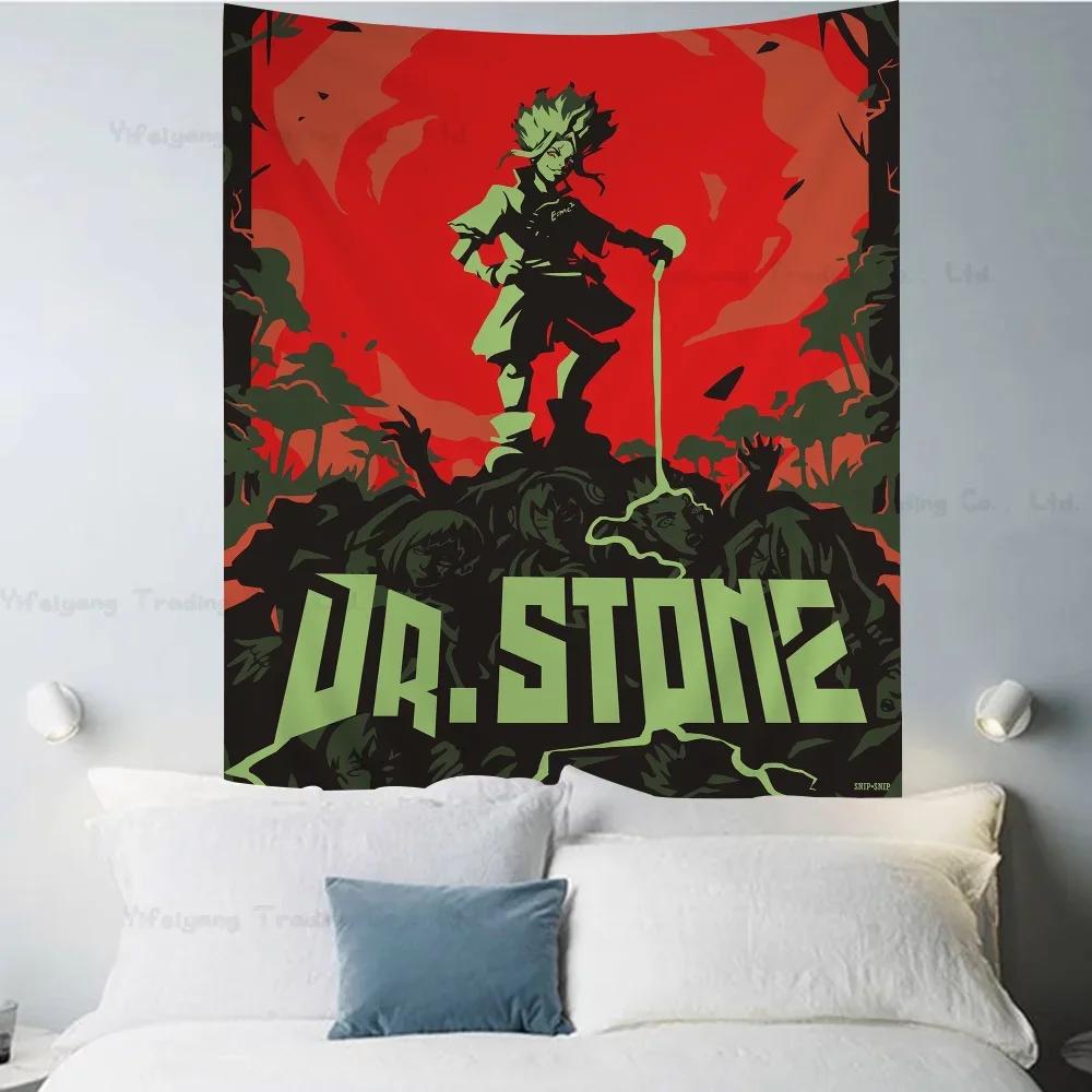 Аниме DrStone Настенный гобелен Арт-печать Японский настенный гобелен Аниме Настенное украшение для дома