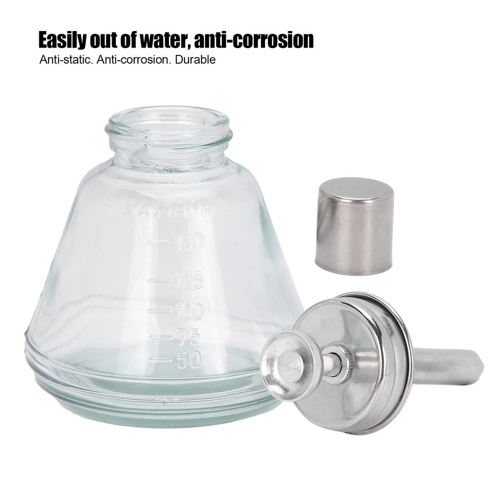 Нажимной дозатор для жидкости с дозатором для снятия лака, многоразовый флакон 180 мл (Алюминиевый сердечник)