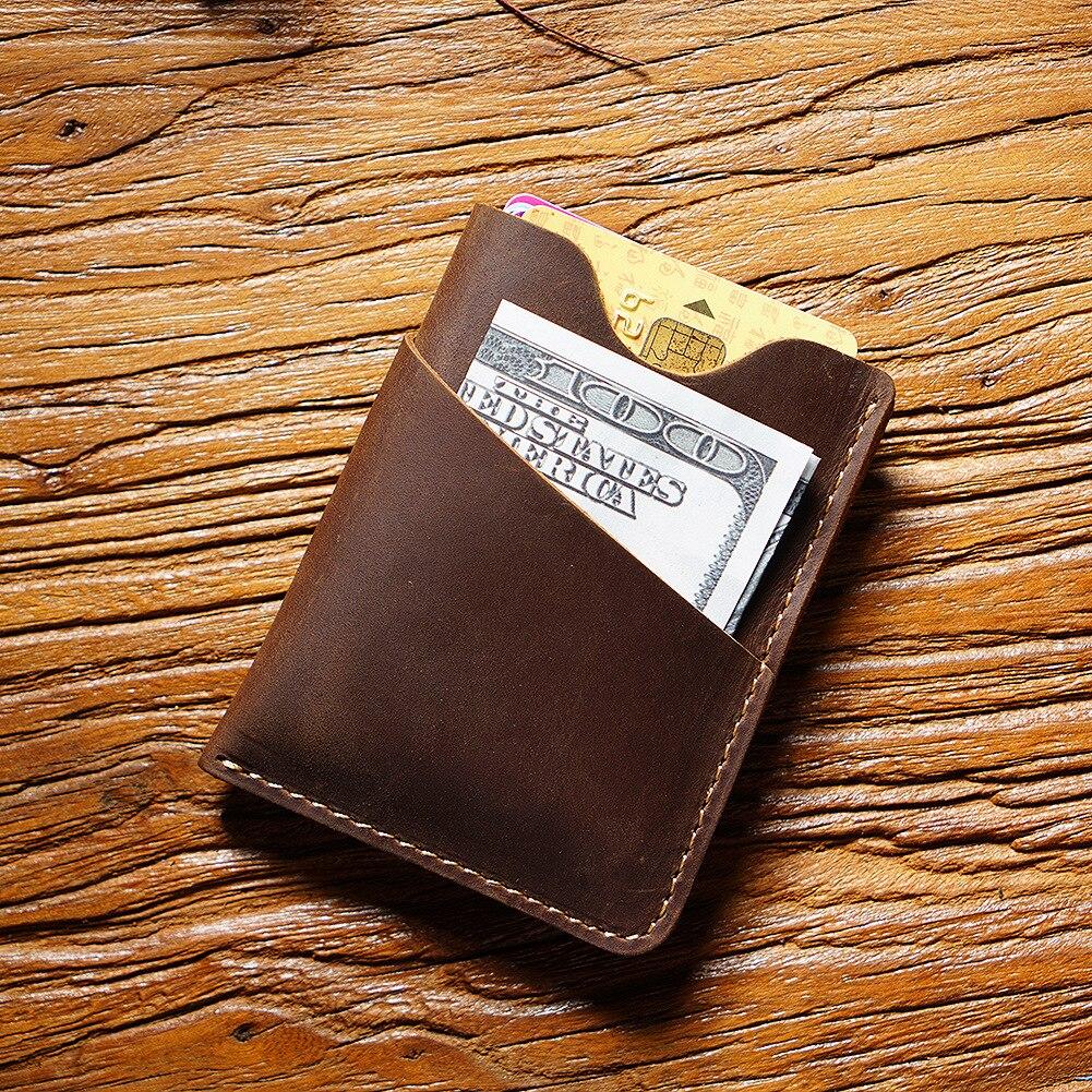 Держатель для карт из 100% натуральной кожи, мужской кожаный чехол для кредитных карт, маленький женский держатель для карт, чехол для карт, кошелек