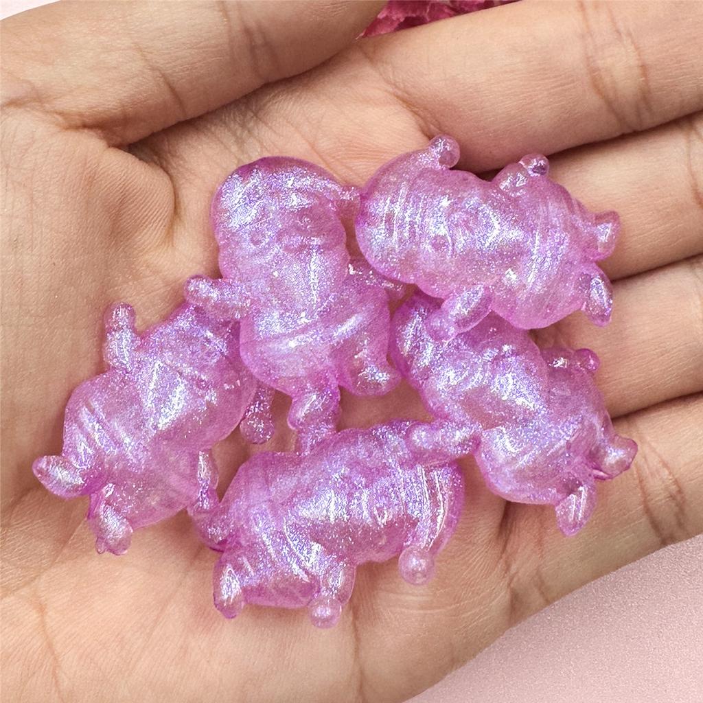 Home Party Supplies For Bracelet Earring Making Jewelry Beaded Materials Transparent DIY Jewelry Accessories 25*30mm UV Colorful Beads 5pcs Christmas