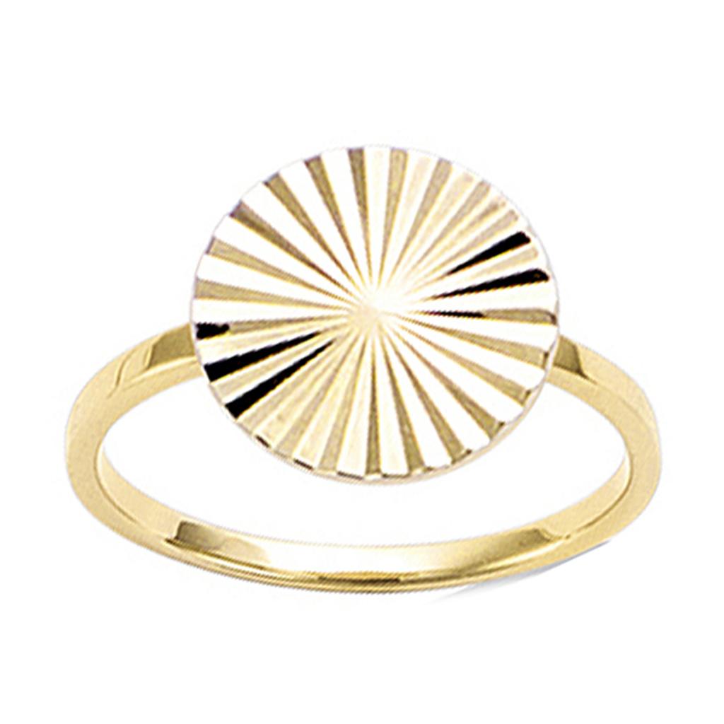 Gold Plated Ring 'Cleopatra' Golden - 12 Mm