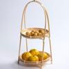 Завистливая фарфоровая бамбуковая корзина - Круглая ручка, поднос для чая, выпечки и фруктов, Креативная многоуровневая маленькая корзина