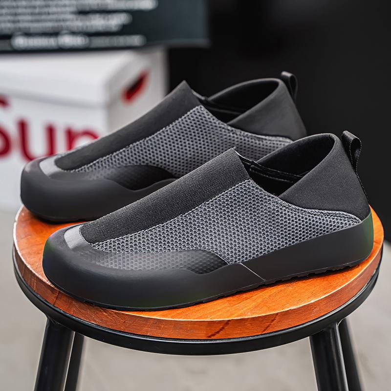 Дышащая летняя мужская обувь с защитой от запаха, универсальная сетчатая, нескользящая, повседневная обувь с мягкой подошвой, полиуретановая стелька, подошва из ПВХ