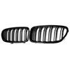 Pair Front Bumper Kidney Double Slat Grill Grille For BMW F10 F11 M5 535i 550i 528i 10-16 Front Hood Kidney Grille Gloss Black